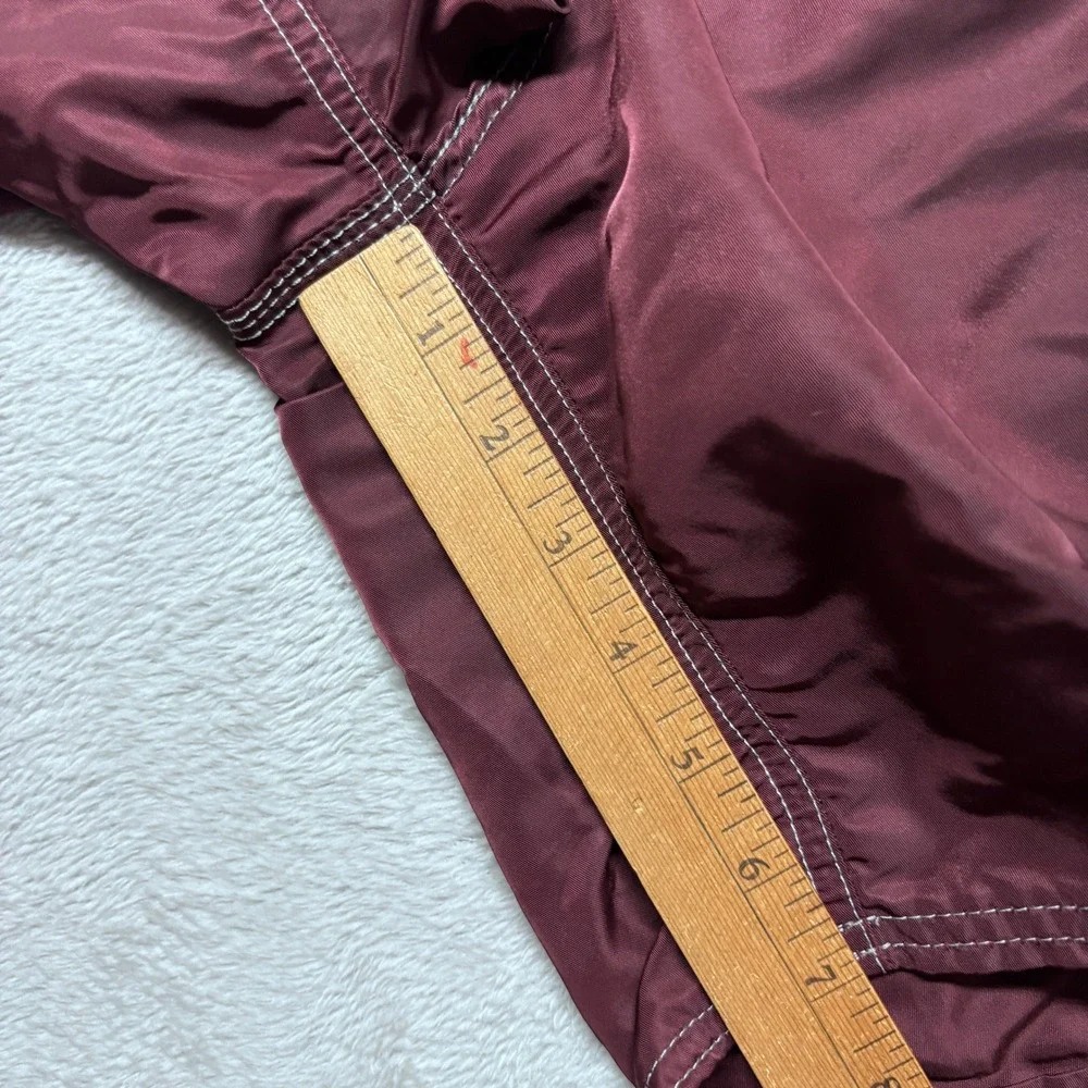 Immersion Research Board Shorts Mens 33 (Fits 31) Silver Burgundy Colorblock EUC